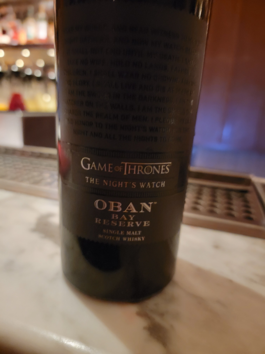 OBAN Bay Reserve, Game of Thrones The Nights Watch