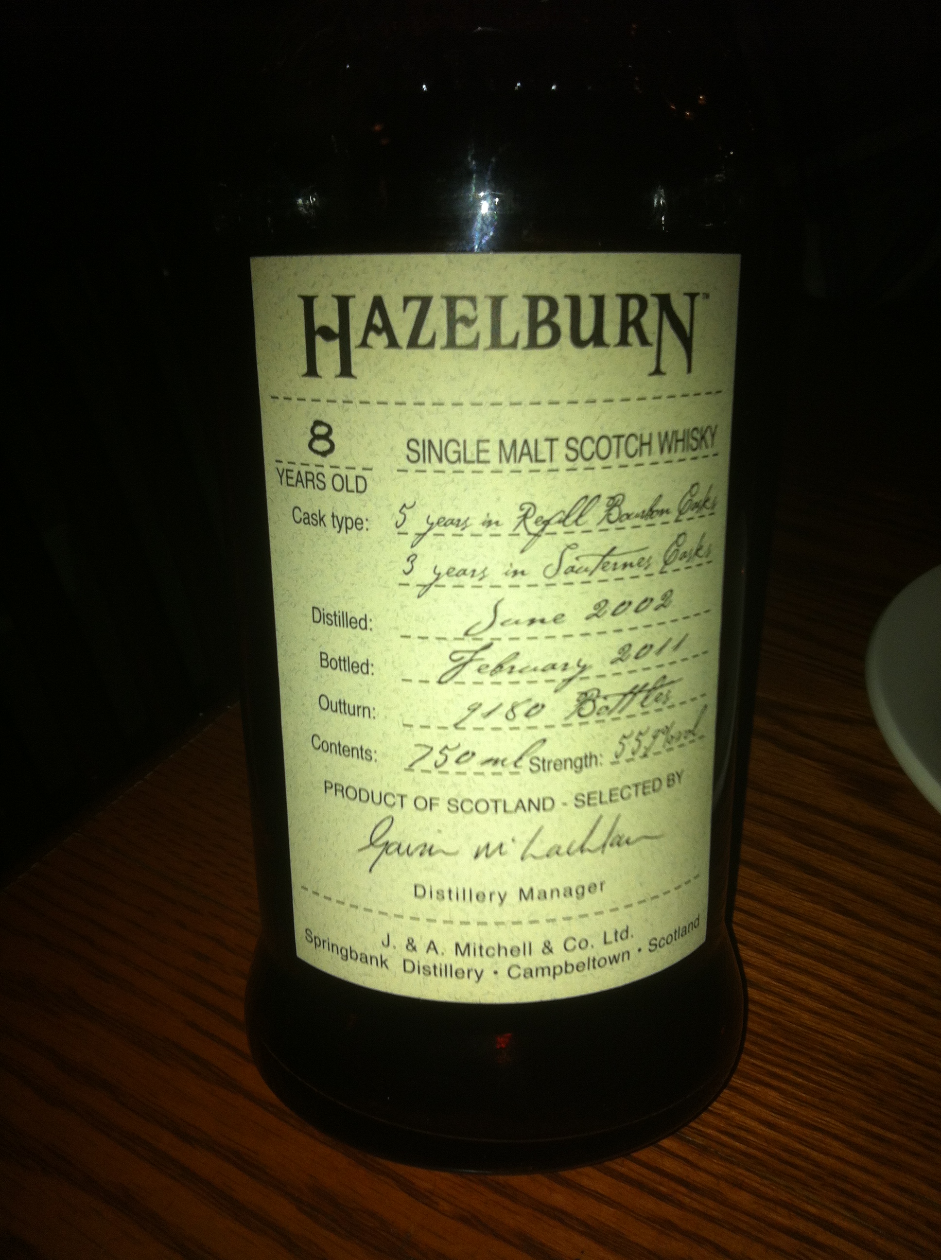 SPRINGBANK Hazelburn